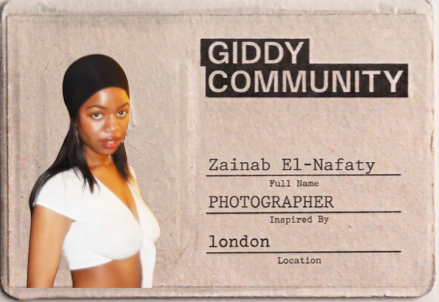 Giddy Community card: Zainab El-Nafaty, photographer, London